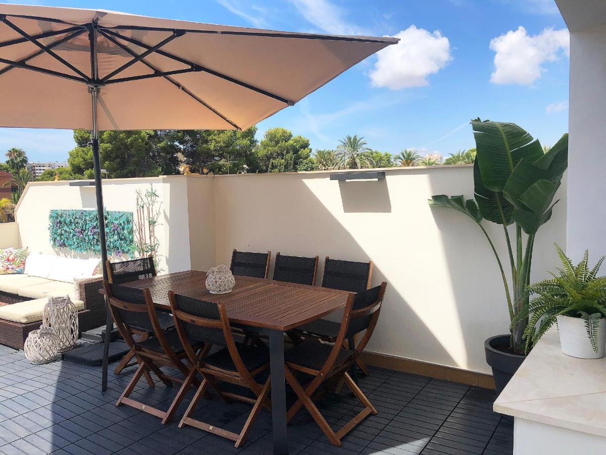 Gran terraza Muchavista San Juan Alicante El Campello Bagian luar foto
