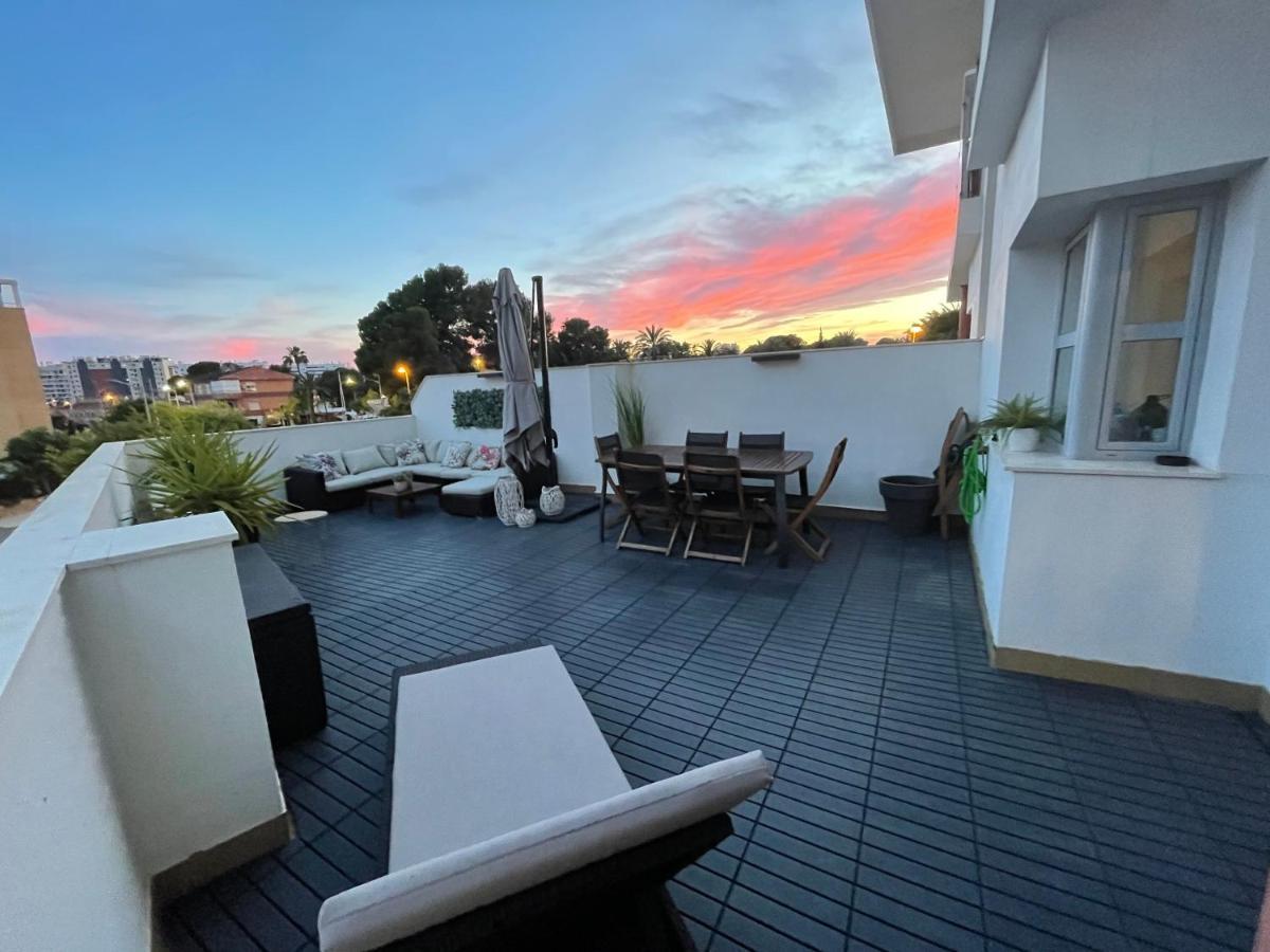 Gran terraza Muchavista San Juan Alicante El Campello Bagian luar foto