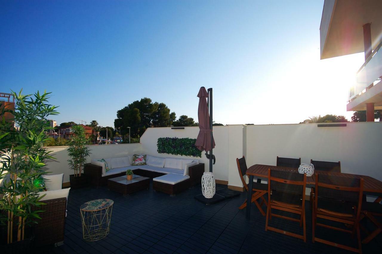 Gran terraza Muchavista San Juan Alicante El Campello Bagian luar foto